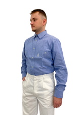 Camisa de trabajoen algodón naranja con marcado CE