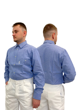 Camisa de trabajoen algodón naranja con marcado CE