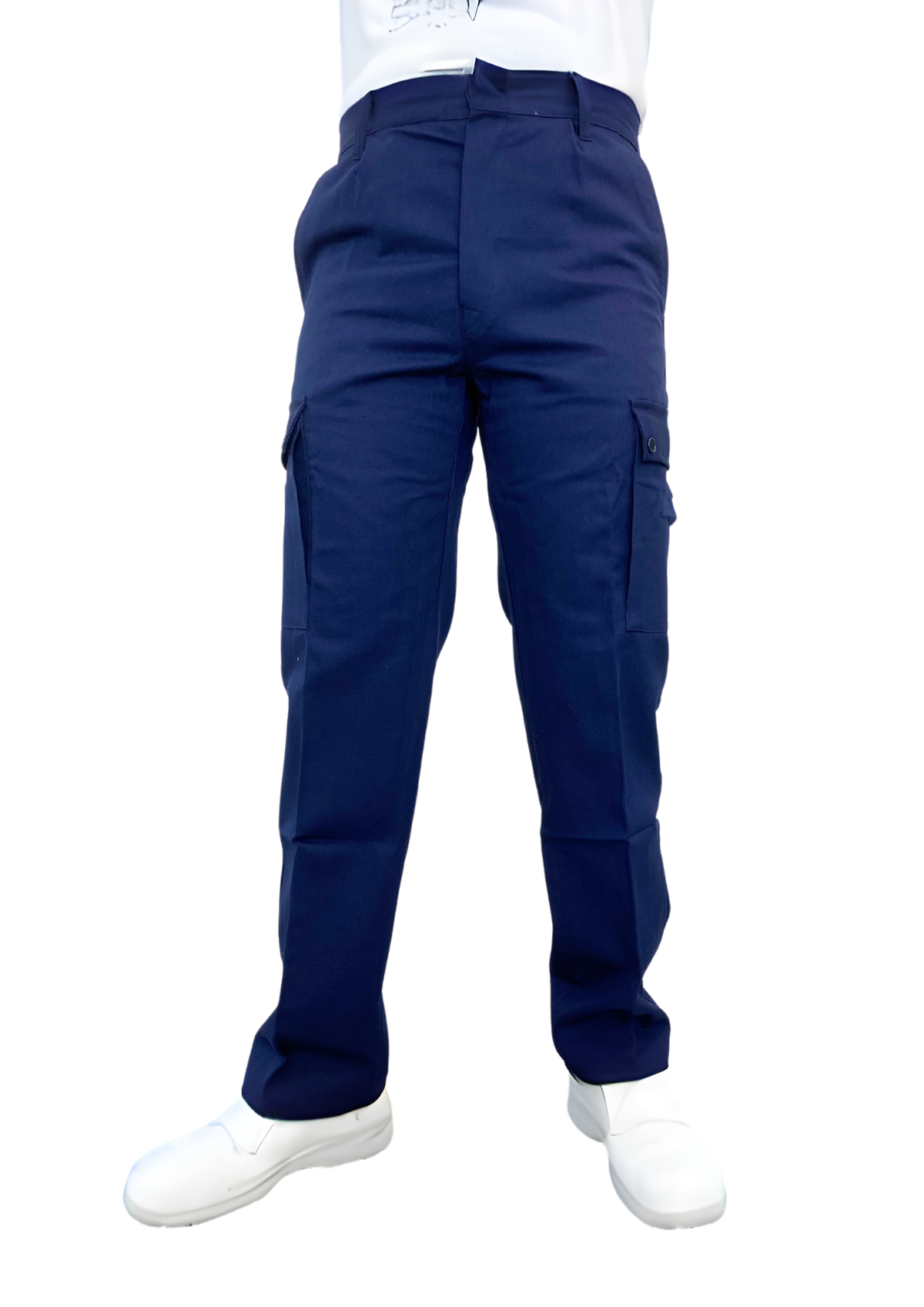 Men's Blue Work Trousers - 100% Cotton
