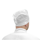 Gorra unisex blanca de tejido antiestático