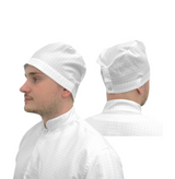 Gorra unisex blanca de tejido antiestático