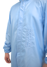 Bata unisex para sala limpia con cuello mandarín