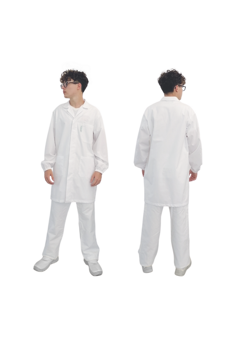 Camice professionale con polsini elasticizzati