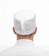 Gorra unisex blanca de tejido antiestático