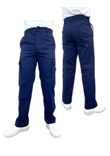 Men's Blue Work Trousers - 100% Cotton