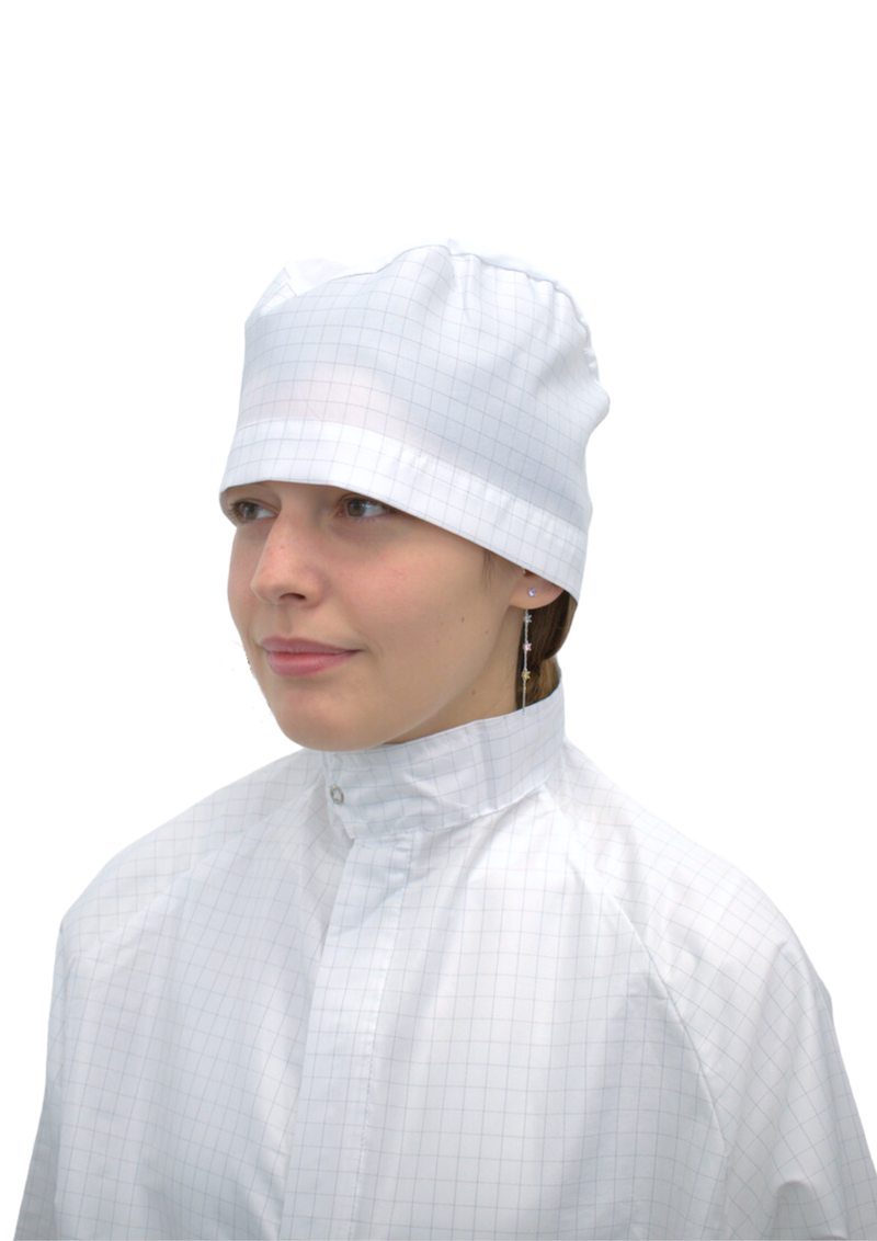 Unisex White Cap in Anti-Static Fabric