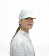 Gorra unisex de tela a cuadros blancos