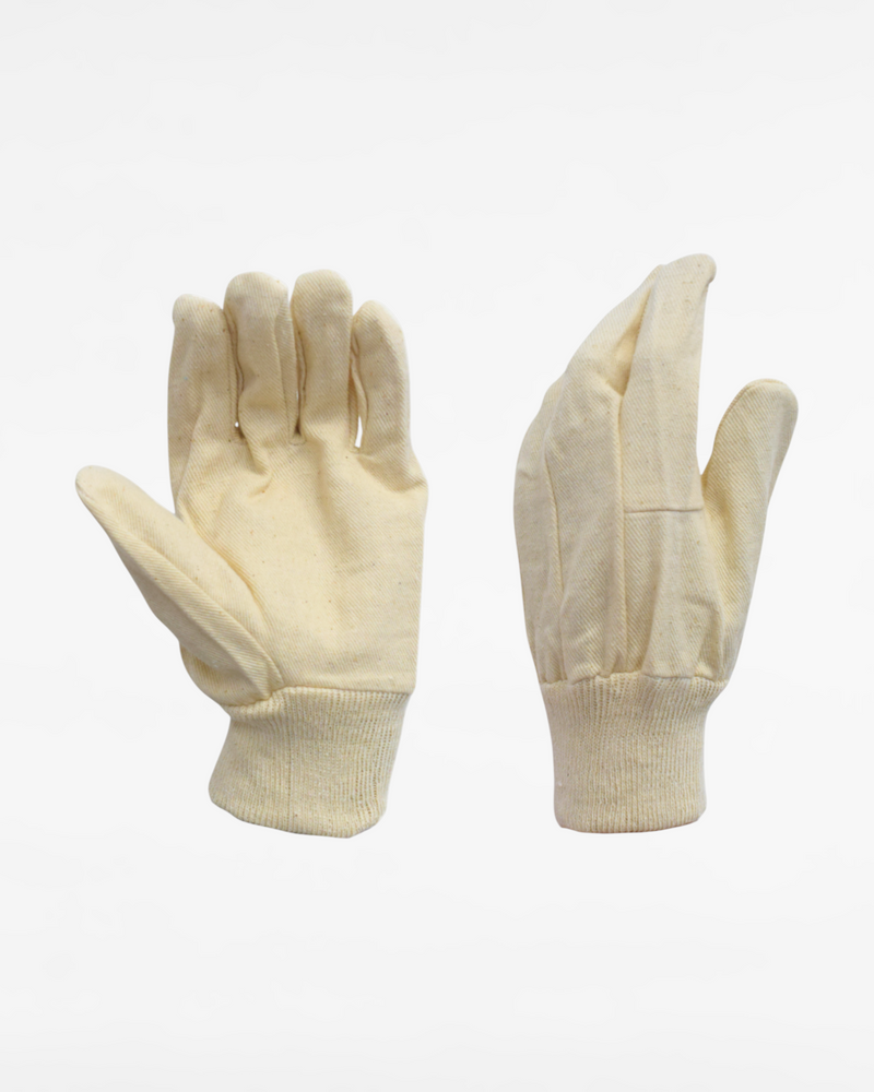 Guantes de trabajo crudos - Hombre - 100% algodón podrido CE