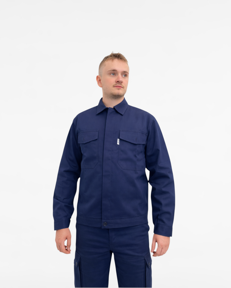Chaqueta azul de corte regular para hombre - Certificación CE
